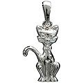 Pendentif Chat Assis